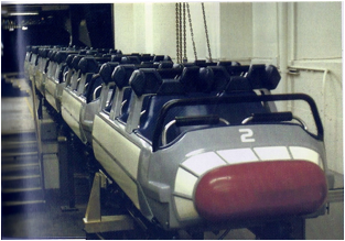 empty roller coaster cars